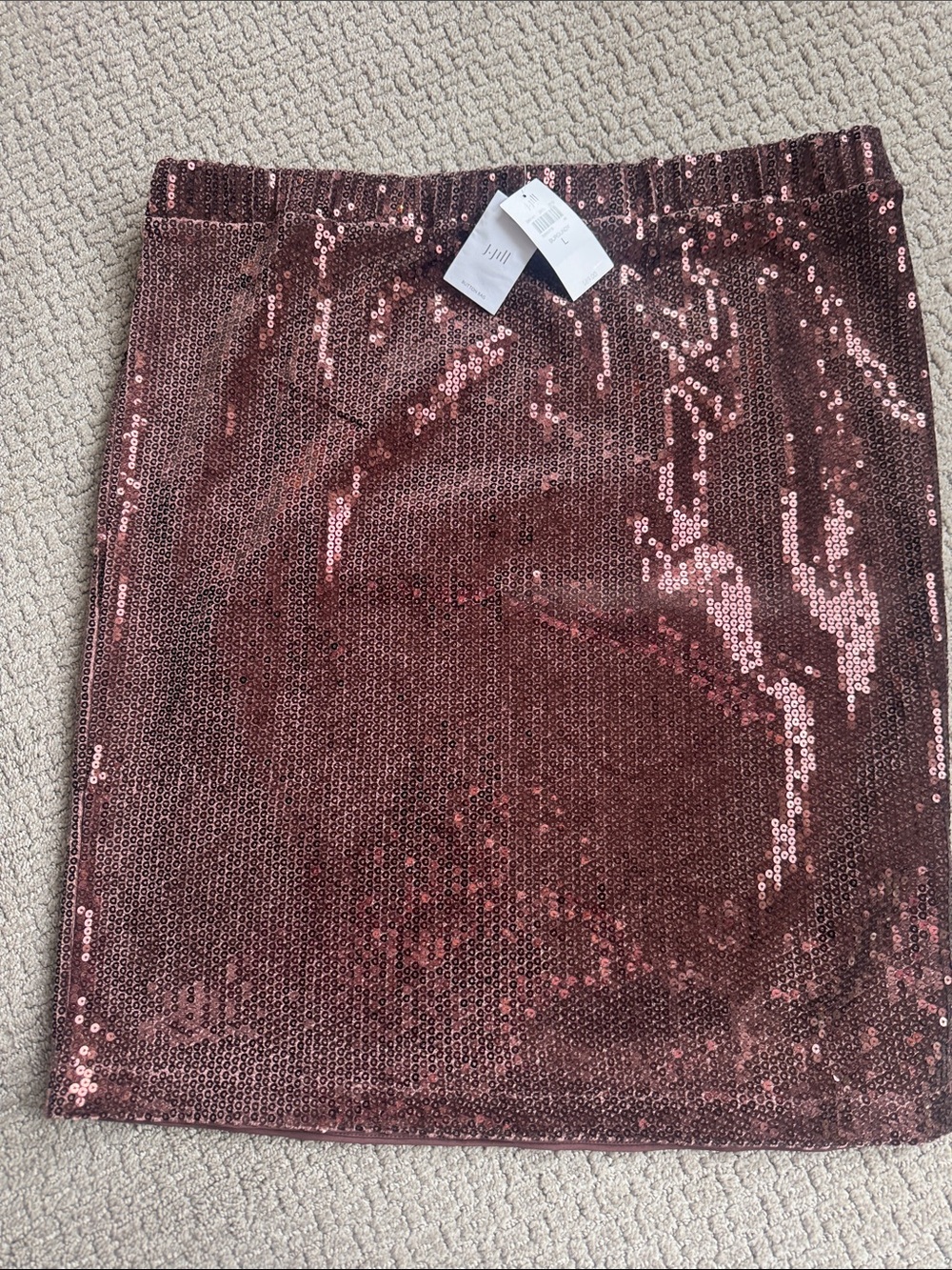 JJill Rose Gold Sequin Skirt